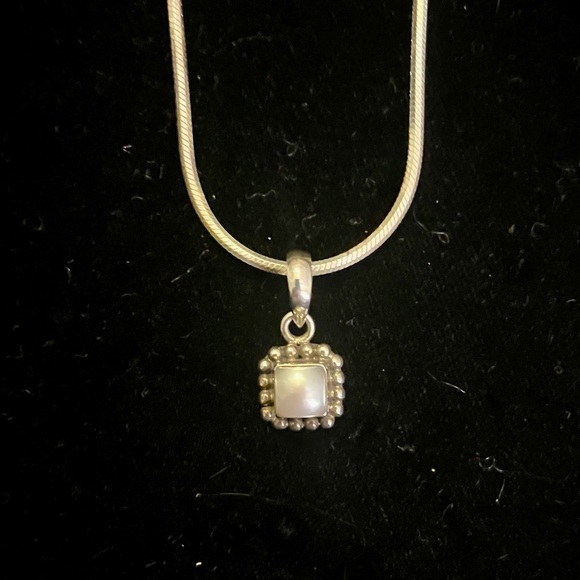 Silpada Square Pearl Pendant .925 silver. Stamped. Retired - Picture 5 of 8